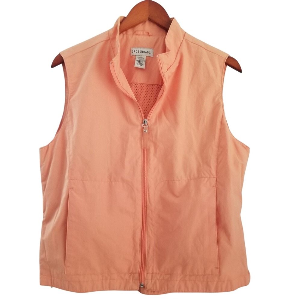 Crossroads Vest Jacket Size Large Full Zip